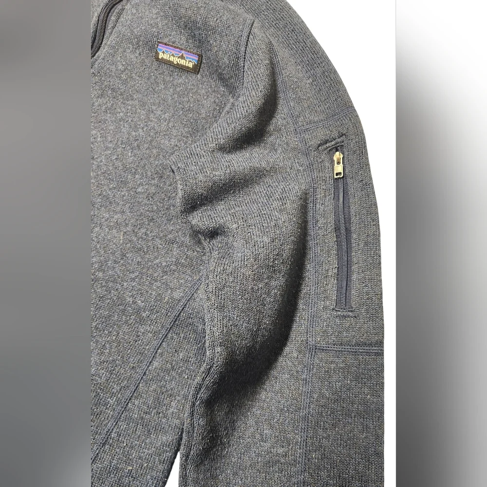 Patagonia Women's Blue Heather 1/4 Zip Pullover Better Sweater Fleece Sz M/L - Picture 4 of 9